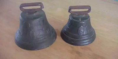 1878 Bronze Mission Bells Pair Great Sound Great Patina Good Cond • $85