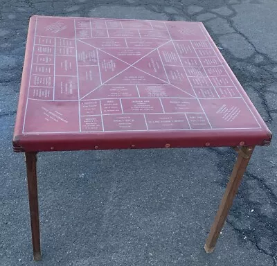 Rare Newton Pa Vintage Advertising/Monopoly Folding Card Poker Table  • $280