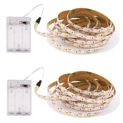 LED Strip Light Battery Powered Under Cabinet Kitchen TV Backlight Flexible Tape • £6.40