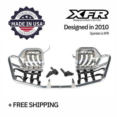 XFR Pro Peg II Foot Peg Nerf Bars W Heel Guards Yamaha Raptor 700 700R PSE208 • $319.90