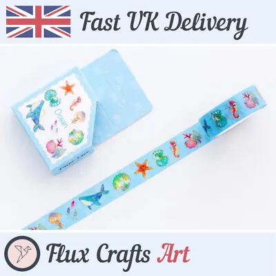 £4.69 • Buy Paper Washi Tape Ocean Sea Animals Scrapbooking Crafts Decorative Flux Crafts