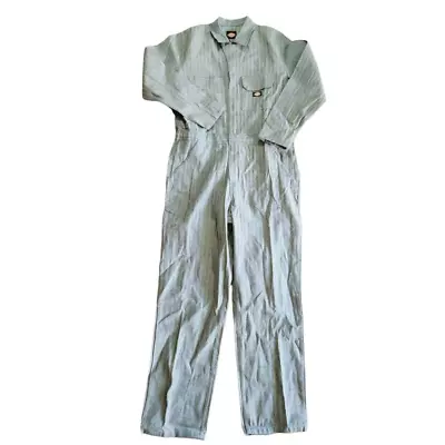 Dickies Mens Work Uniform Coveralls Gray Herringbone Pockets M Regular New • $49.99