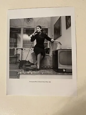 Maria Callas Soprano Singer 1956 Fashion Book Photograph: Indoor On Phone Scene • $11.95