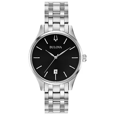 Bulova Women's Quartz Slim Movement Stainless Steel Silver Watch 36mm 96M150 • $101.99