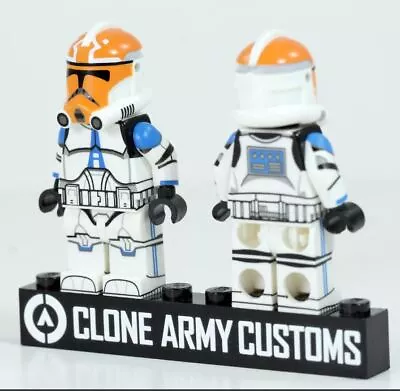 Clone Army Customs P2 501st Ash Trooper Orange Helmet Minifigure • $45.86