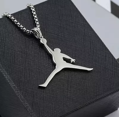 NEW Michael Jordan Jumpman 23 Basketball Silver Chain Necklace Pendant | GOAT • $14.99