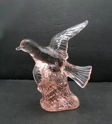 Rare Vintage Mosser Glass 1976-2001 Peach Pink Bird In Flight Figurine #175 • $42.39