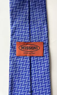 NEW Missoni Navy Blue Striped Silk Tie Made In Italy • $69