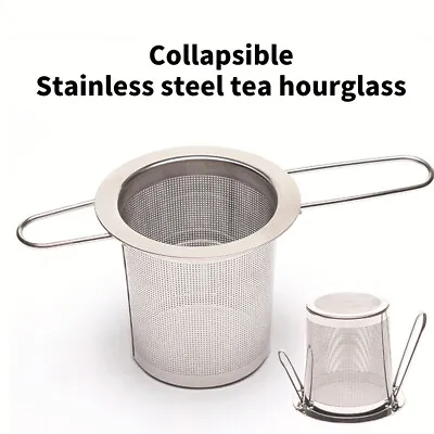 Handle Tea Infuser Fine Mesh Coffee Filter Stainless Steel Tea Strainer Teapot • $10.50
