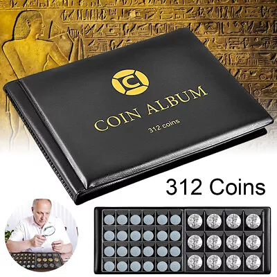 312 Coins Book Album Folder For Collection Storage Money Penny 50p £1 £2 Coin • £9.89