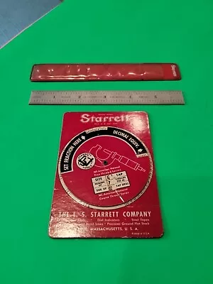 STARRETT No. C606R Steel Rule Ruler 6  W/ Sheath Plus Starrett Screw Drill Chart • $12.99