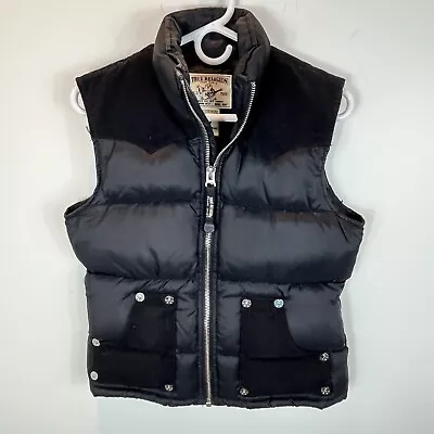 True Religion Puffer Vest Jacket W Corduroy Detail Sz L • $25