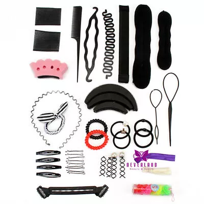 1Set Hair Styling Accessories Tools Kit Hair Makeup Tool Kits Hair Braid Tool UK • £8.99