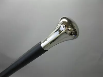 Antique Style Silver Brass Wooden Walking Stick Vintage Designer Handle Cane • $28