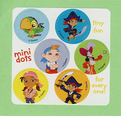 90 Jake And The Never Land Pirates Mini Dot Stickers -  Party Favors - Rewards • £2.51