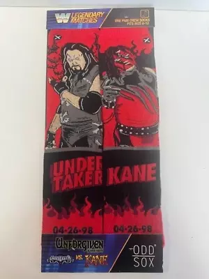 Mens Odd Sox Unforgiven In Your House Undertaker VS Kane Crew Socks - OSFM • $7.90