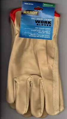 Hardy Mens Full Grain Leather Work Gloves (medium Only) • $5