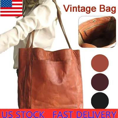 Fashion Women's Soft Leather Vintage Shoulder Bag Tote Lady Handbag Hobo Satchel • $35.72