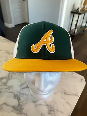 Richardson Fitted Baseball Hat Cap; Pt 65; Embroidered; Green / Gold / White • $12.59