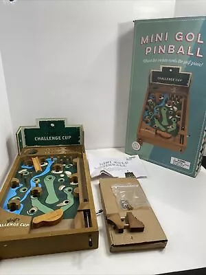 Mini Golf Pinball Challenge Cup Wooden By The Games Cupboard Open Box • $45