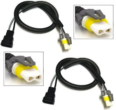 HID Extension Wire Ceramic 9006 Two Harness Head Light Female Male Replace Plug • $10.45