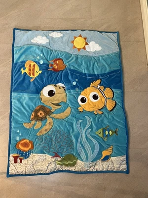 $39.99 • Buy Crib Bedding Set Disney Nemo 3 Piece Comforter Blanket Sheet Bed Skirt Ocean