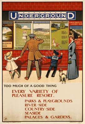 Vintage Railway Poster London Underground Things To Do Adverts Art PRINT A3 A4  • £5.99