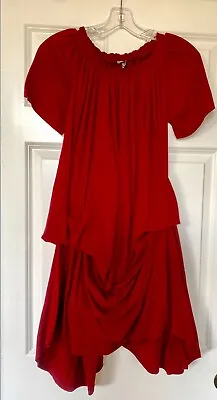 Deep Red Morgane Le Fay Jersey Dress Retail Around $1000 • $240