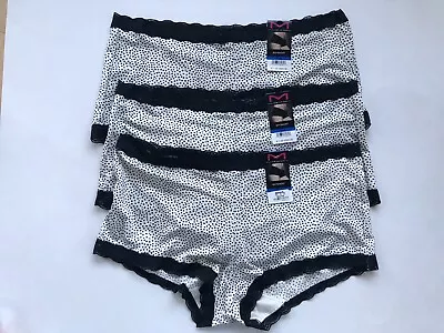 NWT Maidenform ONE FAB FIT  Boyshort Panties With Lace 40760 XL 8   3 Pack • $23.99