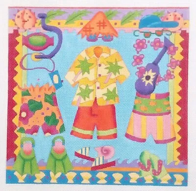  Melissa Shirley Designs Needlepoint Handpaint 1173B Beach Ensembles Border Pool • $220.67