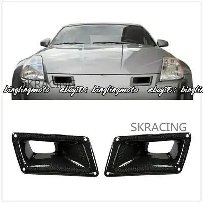 Bumper Carbon Fiber Air Vent Intake Duct Left Right For Nissan 350Z Z33 03-09 A • $65