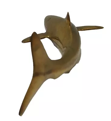 Vintage Brass Shark 8  Long Penco Brand Statue Paperweight  • $12