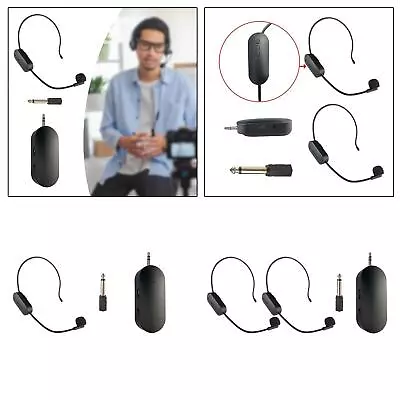 Wireless Microphone Headset Rechargeable Wireless Headset Mic System For Yoga • £14.54