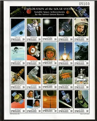 Micronesia 1999 - Russian Moon Space - Sheet Of 20 Stamps - Scott #334 - MNH • $9.90