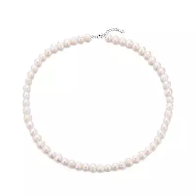 Sterling Silver White Freshwater Pearl Strand Choker Necklace • £19.99