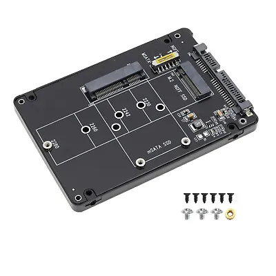 M.2 NGFF B-key & MSATA SSD To SATA 3.0 Adapter Converter Case Enclosure • £10.26