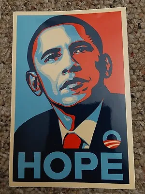 Barack Obama Hope Sticker Shepard Fairey 2008 (4''x6'') President Graffiti Obey • $19
