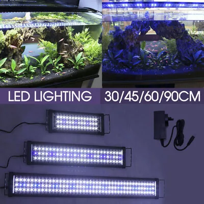 $28.99 • Buy 30 -90 CM Aquarium LED Lighting 30/45/60/90cm Marine Aqua Fish Tank Light