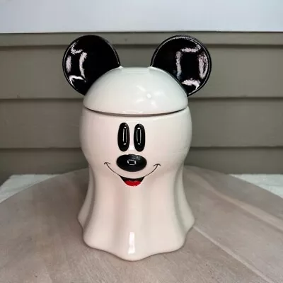 New Disneys Mickey Mouse Halloween White Ghost Costume Cookie Jar New Canister • $37.25