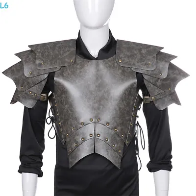 Halloween Carnival Knight Costume Props Medieval Viking Cosplay PU Retro Armor • $36.56