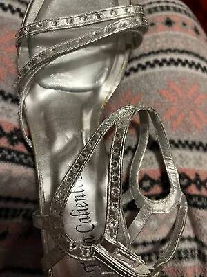 Torta Caliente Slingback Shoes: Silver And Diamond Size 9 M Sandals Rhinestone • £6.70