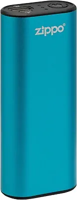 Zippo HeatBank Blue 6h Rechargeable Pocket Sized Hand Warmer Powerbank & Charger • £24.95