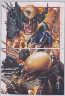 Glebe Wolverine Marvel Greatest Battles 2 Card Sketch Card • $1500