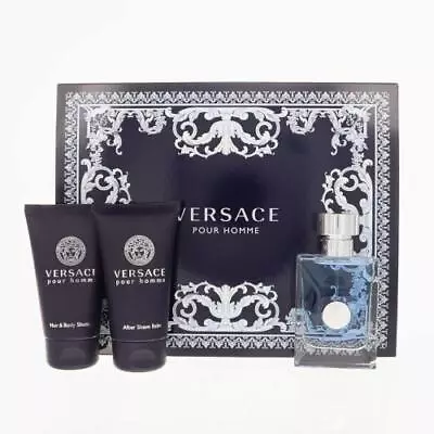 POUR HOMME Versace For Men 1.7 OZ New Gift Set • $50.75