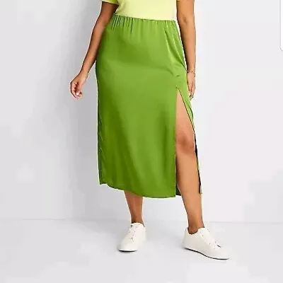 Women's A-Line Maxi Slip Skirt - A New Day Green XXL • $24.99