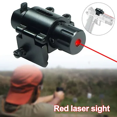 Mini Red Laser Beam Sight Scope 20mm Picatinny Weaver Rail Mount Hunting Pistol • $12.99