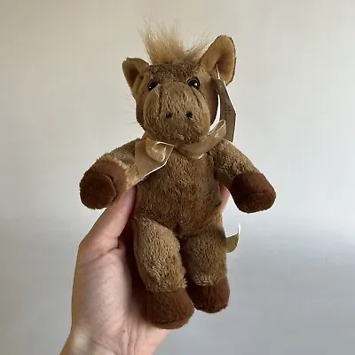 Peli International Soft Toy Cuddly Plush Brown Horse Pony Stuffed Animal 7” • £7.25