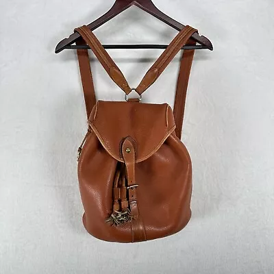 Vintage Dooney & Bourke Backpack Pebbled Leather Large Made In USA AWL Duck • $427.42