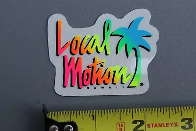 LOCAL MOTION Hawaii Surfboards Neon Rainbow OG 80's LM1A Vintage Surfing STICKER • $16