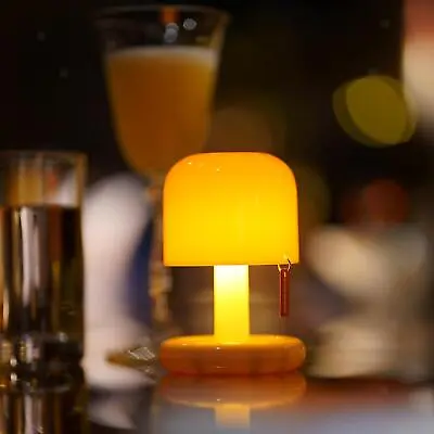 Mini Table Lamp Desk Lights Ambient Light Lighting Modern Rechargeable Mushroom • £10.72
